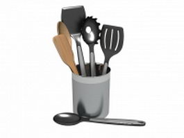 Cooking tool sets 3d model preview