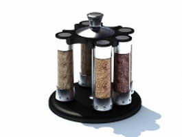 Spice jar sets 3d model preview