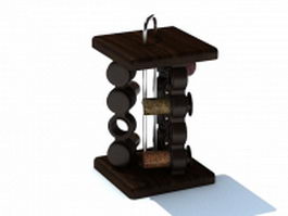 Wooden spice rack 3d model preview