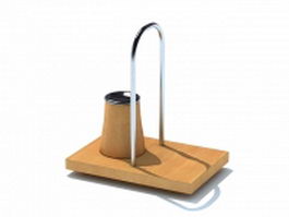 Wooden tray spice rack 3d model preview