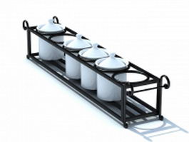 Ceramic spice storage sets 3d model preview