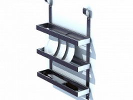 Wall mounted plate racks 3d model preview