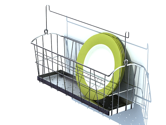 Dish racks and drainers 3d rendering