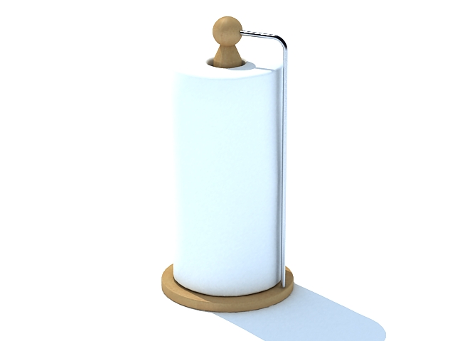Paper towel holder stand 3d rendering