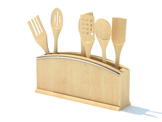 Kitchen spatula set 3D model