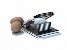 Egg cutter egg slicer 3d model preview