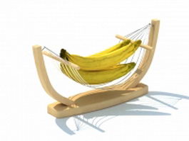 Wooden fruit tray 3d preview