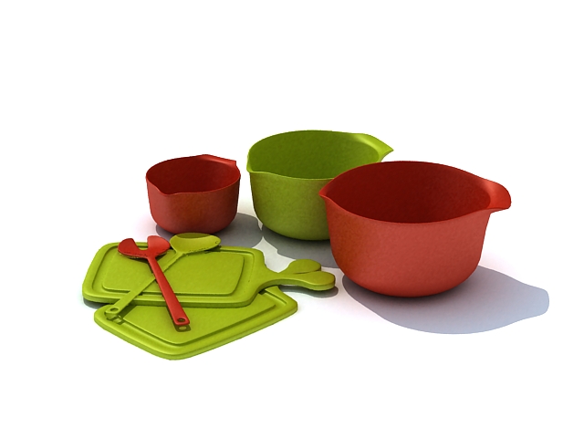 Lunch bowl containers 3d rendering