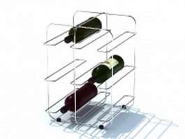 Wire wine racks for home 3d preview