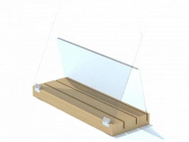 Wooden plate holders 3d model preview