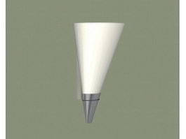 Half cone wall sconce 3d model preview
