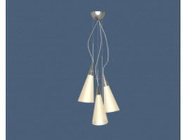 Cone pendant lights 3d model preview