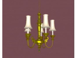 Vintage pendant chandelier 3d model preview