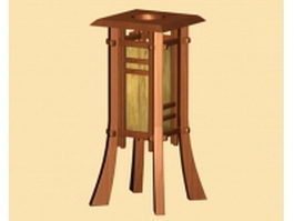 Vintage floor lamp 3d model preview