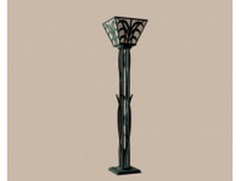 Vintage metal floor lamp 3d model preview