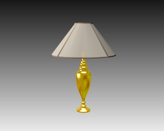 Traditional table lamps 3d rendering
