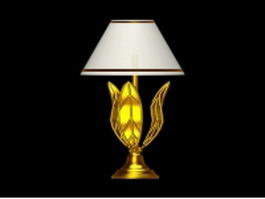 Gold leaf table lamp 3d preview