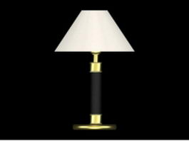 Black & brass table lamp 3d model preview