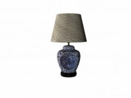 Traditional ceramic table lamp 3d model preview