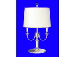 Chrome table lamp 3d model preview