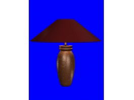 Pottery table lamp 3d model preview