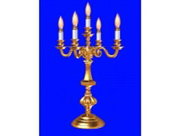 Candelabra table lamps 3d model preview