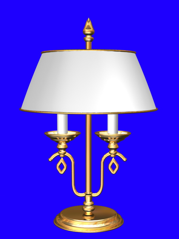 Brass candlestick table lamp 3d model 3D Studio,3ds max