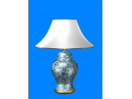 Vintage marble table lamp 3d model preview