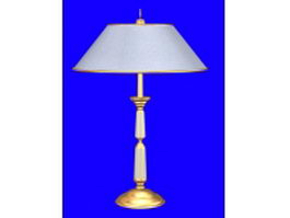 Classic brass table lamp 3d model preview