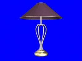 Solid brass table lamp 3d model preview