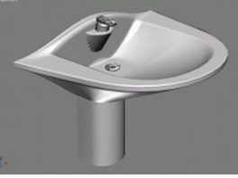 Pedestal basin 3d model preview