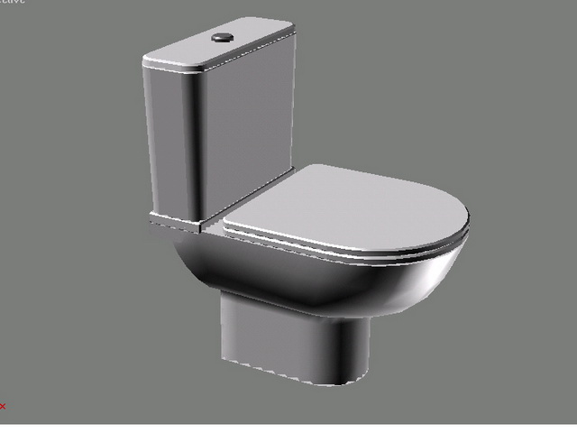 Low flow toilet 3d rendering