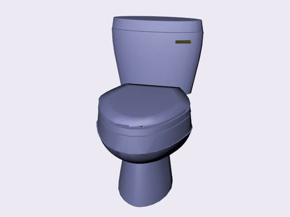 Oval toilet 3d rendering