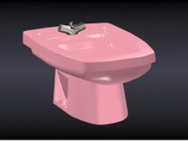 Pink Bidet 3d model preview