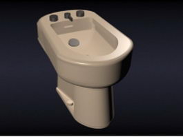 Bidet toilet 3d model preview