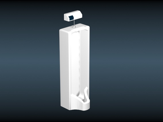 Floor urinal 3d rendering