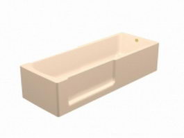 Pink bathtub 3d model preview