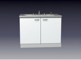 Kitchen sink cabinets 3d model preview