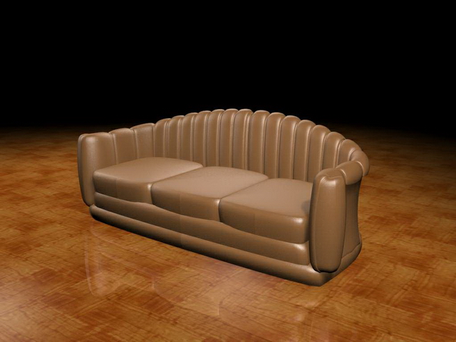 Victorian couch 3d rendering