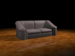 Leather club sofa 3d model preview