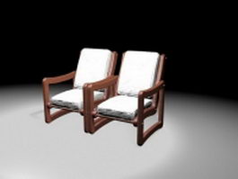 Fauteuil elbow chairs 3d preview