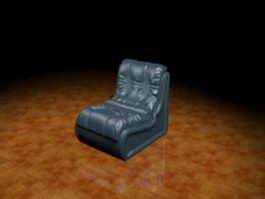 Armless upholstered chair 3d preview