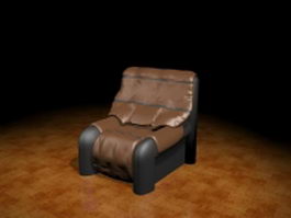 Leather upholstered chair 3d preview