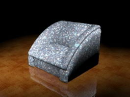 Upholstered accent chair 3d preview