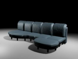Blue sofa sets 3d model preview