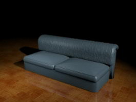 Blue velvet couch 3d model preview
