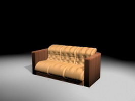 Settee sofa furniture 3d model preview