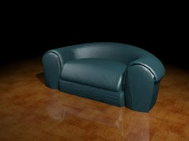 Blue sofa couch 3d model preview