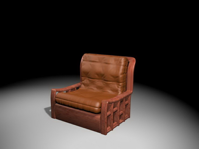 Antique sofa chair 3d rendering