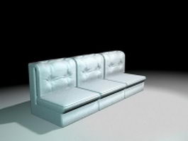 Three cushion couch 3d model preview